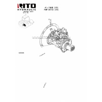 Гидронасос RITO в сборе 9285566 ZX120-3 ZX130-3 HPK060 9285685 9290597, регулируемый по объему, для гидравлического экскаватора