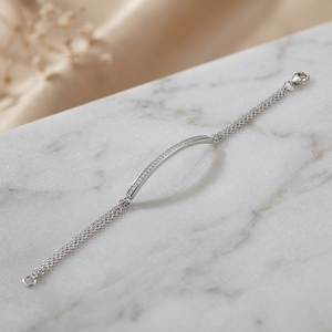 สร้อยข้อมือทองคำขาว 14K เพชรเลี้ยงในห้องปฏิบัติการ ขนาด 6.25 นิ้ว - Product Image 6