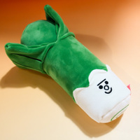 Peluche personnalisée du fabricant, en matériau le plus récent, douce, motif légume dessin animé (oignon vert), pour machine à griffes