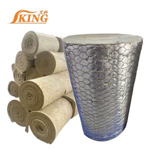 ISOKING Couverture en <span class=keywords><strong>laine</strong></span> <span class=keywords><strong>de</strong></span> <span class=keywords><strong>roche</strong></span> <span class=keywords><strong>de</strong></span> style moderne Isolation en treillis métallique 100mm-150mm d'épaisseur Matériau en feuille d'aluminium pour centrale électrique - Product Image 1