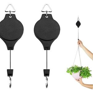 Retractable Plant Hanger <b>Hook</b> for Gardening, Adjustable Pulley <b>Hook</b> for Hanging Flower Pots and Planters - Product Image 5