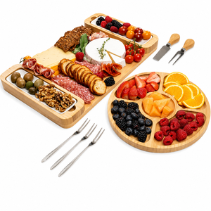 Plateau à fromage personnalisé, plateau de service rond, lames, assiettes à fruits pour la maison, la cuisine, les occasions festives - Product Image 1