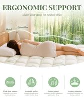Surmatelas matelassé épais OEKO United States Luxury Bamboo de 2 pouces avec jupe de lit, literie hôtelière en gros