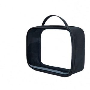 Bolsa de Aseo de PVC Impermeable con Logotipo Personalizado al por Mayor, Bolsa de Cosméticos Transparente de PVC Portátil de Viaje con Asa - Product Image 6