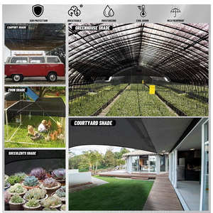 Bâche en maille HDPE imperméable OEM, filet pare-soleil 90% 6,5x10FT, vert noirâtre durable pour jardin et voiture - Product Image 5