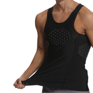 <span class=keywords><strong>Camiseta</strong></span> <span class=keywords><strong>de</strong></span> Compresión con Protección Deportiva para Adultos, Acolchado <span class=keywords><strong>de</strong></span> EVA, Protector <span class=keywords><strong>de</strong></span> Pecho, Espalda y Costillas, para Fútbol, Baloncesto, Protección Corporal - Product Image 4