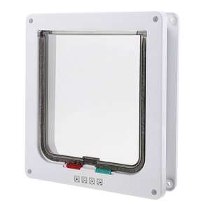 आधुनिक शैली चुंबकीय फ्लैप लॉकिंग कैट दरवाजा नए कठिन एब्स प्लास्टिक बिल्ली दरवाजा बंद करना घर के बेघर के लिए पशु पैटर्न - Product Image 6