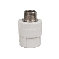 E013 Adaptateur fileté mâle en laiton plastique PPR Connecteur de couplage de mamelon à douille filetée pour raccords de tuyauterie
