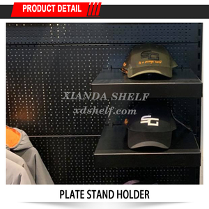 Black Sport Cap <strong>Hat</strong> Free Floor Standing Display <strong>Stand</strong> With Wire Hook - Product Image 3