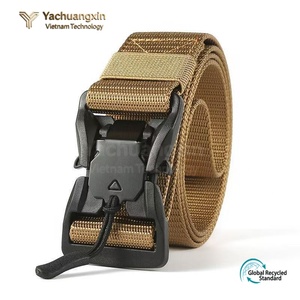 Cinturón de cuero para hombre, cinturón de lona con hebilla de nailon, cinturón de entrenamiento con hebilla magnética, cinturón moderno con hebilla de cinta. - Product Image 2
