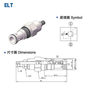 Cartucho de Válvula de Alivio Pilotada TRPEE, Nuevo, Puede Reemplazar la Válvula de Alivio de Presión SUN RPEE-LAN para Plataformas Elevadoras - Product Image 4