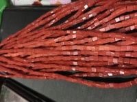 Pierres précieuses colorées en forme de Cube, pierres naturelles de corail rouge, petites perles carrées, perles de corail italien