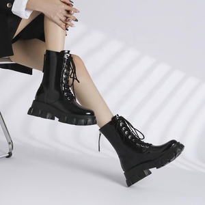 Winter British Gear Sole for Chunky Sole Comfortable Flats Ankle Women Boots Rubber Outsole - Product Image 4