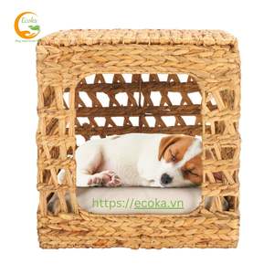 Cama para Gatos Rectangular de Jacinto de Agua Tejida a Mano, Impermeable, Ecológica, Desmontable, Lavable, Estilo Lujoso, Directo de Fábrica en Vietnam - Product Image 1