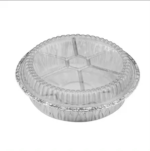 Disposable Plastic Clear PS Lid for 215mm Top Diameter Tin 8inch Aluminum Foil Pizza Bowls