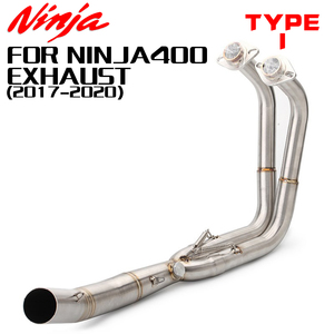 Para <span class=keywords><strong>Kawasaki</strong></span> Z400 NINJA <span class=keywords><strong>400</strong></span>, Sistema de Escape Slip-on, Tubo Delantero de 51MM, Tubo de Conexió<span class=keywords><strong>n</strong></span>, Conecta al Sistema de Escape Completo Original de la Motocicleta - Product Image 4