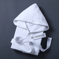 Peignoir gaufré pour hommes, vente en gros, chemises de nuit, vêtements de nuit, peignoir en plumes