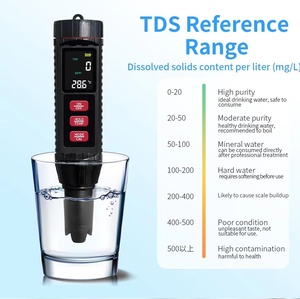 เครื่องวัดคุณภาพน้ำดิจิตอลแบบพกพา 7 in 1 S.G./TDS/EC/PH/ความเค็ม/ORP/วัดอุณหภูมิ OEM/ODM หน้าจอ LCD สำหรับสระว่ายน้ำและน้ำดื่ม - Product Image 3