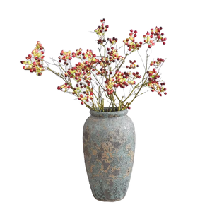 Vase en poterie artisanale de Jingdezhen, style rustique vintage, en céramique, pour table, arrangement de fleurs séchées, décoration moderne pour la maison - Product Image 1