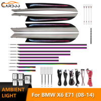 Éclairage d'ambiance intérieur pour voiture Symphony pour BMW X6 E71 2008-2014, décoration style galaxie, garniture de porte, éclairage d'ambiance LED, accessoires