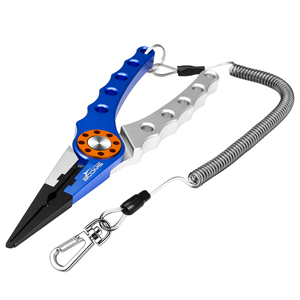Booms Fishing X01 Aluminum Fishing Pliers with Sheath and Lanyard Blue 20cm Fishing Line <b>Cutters</b> - Product Image 1