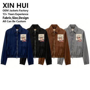 Chaqueta de Invierno para Hombre de Primera Calidad, Color Verde Oscuro Vintage, con Bordado Personalizado de Vaquero, Cierre de Cremallera, Servicio OEM, a la Moda - Product Image 4