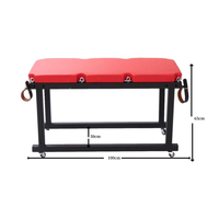 Chaise de lit BDSM Red Horse pour couples - Meuble de bondage et de retenue en acier inoxydable étanche pour adultes, jouet sexuel