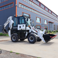 Chargeuse-pelleteuse multifonctionnelle 4x4 avec chargeur frontal et excavateur arrière
