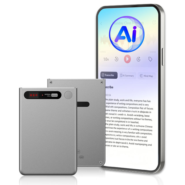 OEM Smart Digital IC AI Voice Recorder Card Translation Device 84 Hour Recording 98% Accuracy 32GB Aluminum Alloy Wi-Fi Transfer