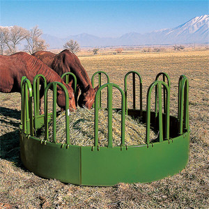 Mangeoire à foin galvanisée plongée à chaud en usine Mangeoire à balles rondes Mangeoire en acier pour moutons bovins cheval - Product Image 4