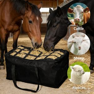 Sac de rangement <span class=keywords><strong>pour</strong></span> <span class=keywords><strong>foin</strong></span> <span class=keywords><strong>pour</strong></span> cheval, sac de transport surdimensionné <span class=keywords><strong>pour</strong></span> aliments <span class=keywords><strong>pour</strong></span> <span class=keywords><strong>chevaux</strong></span> avec poignée de transport - Product Image 4