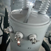 Transformador cilíndrico monofásico de aceite para distribución de energía de 6kV/11kV, tipo interruptor de toma de corriente, para poste eléctrico.