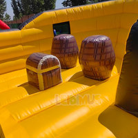 Château gonflable pirate avec toboggan, combo château-sautoir gonflable pour enfants, location commerciale pour fêtes