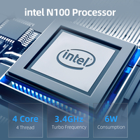 XCY Intel N100 Mini PC 6 USB 2 HD 1 DP Dual Gigabit LAN RS485 COM MiniPC sin ventilador Computadora industrial