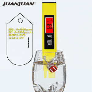 JUANJUAN เครื่องทดสอบคุณภาพน้ำแบบพกพา 0-9990ppm TDS EC เครื่องวัดอุณหภูมิสำหรับการใช้งานในห้องปฏิบัติการเพาะเลี้ยงสัตว์น้ำ - Product Image 1