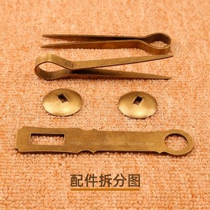 Brass <b>Door</b> Latch Full Copper Toggle Lock <b>Rustic</b> Style Hardware Accessory For Interior <b>Door</b> - Product Image 3