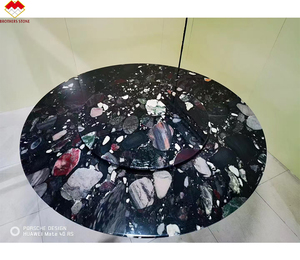 <span class=keywords><strong>Table</strong></span> <span class=keywords><strong>ronde</strong></span> en <span class=keywords><strong>marbre</strong></span> avec impression colorée et design moderne personnalisé Ensembles double <span class=keywords><strong>Table</strong></span> basse <span class=keywords><strong>effet</strong></span> <span class=keywords><strong>marbre</strong></span> agate noire Meubles - Product Image 3
