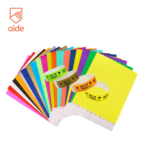 Custom Logo Print Synthetic Paper Bracelets ID Code Personalized Wristband Tyvek Paper Wristband for Events Festival
