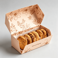 Boîte d'emballage personnalisée pour biscuits et pâtisseries, vente en gros, boîte en papier pour donuts, biscuits, pour boulangerie, usage alimentaire, pour biscuits de Noël