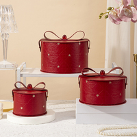 Grande boîte cadeau circulaire étoiles scintillantes - Boîte d'emballage à couvercle rabattable pour bonbons - Boîte cadeau souvenir - Boîte cadeau de Noël