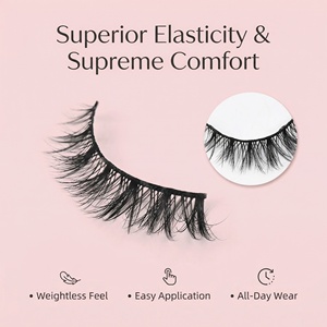 Ciglia Finte Autoadesive Preincollate Vegetariane Voluminose Impermeabili Riutilizzabili Senza Necessità di Eyeliner - Product Image 3