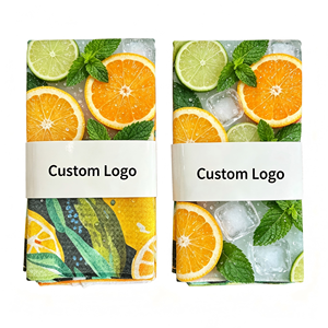 Pattern Kitchen <b>Microfiber</b> Waffle Dish Cloths Absorbent Reusable Tea <b>Towels</b> With Custom Logo Wrap - Product Image 4
