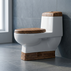 ชุดห้องน้ำเซรามิกหนึ่งชิ้นจาก morbi ศิลปะสีขาวสองสีนักออกแบบจากโรงงาน - Product Image 1