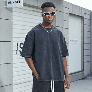 เสื้อยืดผ้าฝ้าย100% แขนสั้นโอเวอร์ไซส์สำหรับผู้ชายเสื้อโอเวอร์ไซส์ผ้าฝ้ายพิมพ์ลาย - Product Image 3