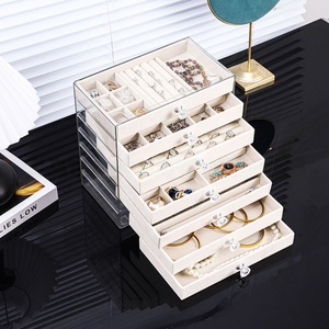 Jewelry <b>Storage</b> Cabinet Multiple Layer Acrylic Jewelry <b>Storage</b> <b>Box</b> <b>Drawers</b> Transparent 7 Layer Jewelry <b>Storage</b> - Product Image 1