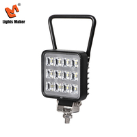 Lámpara LED Cuadrada de 12 Vatios y 3.0 Pulgadas, Resistente, para Conducción, Luz Auxiliar de Emergencia con Asa para SUV, Camioneta, LML-0802SB-12