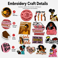 Écussons brodés personnalisés pour filles noires, badges reine de la mélanine à thermocoller pour vêtements DIY, prêts à être expédiés en gros