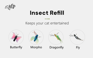 AFP Cebo interactivo para gatos, varita de mariposa/Morpho/libélula, alambre trenzado elástico, varita realista para insectos, juego de juguete para gatos - Product Image 4