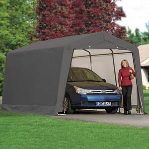 Cochera <span class=keywords><strong>de</strong></span> Acero Resistente con Cubierta Impermeable <span class=keywords><strong>de</strong></span> PE, Carpa para Todas las Estaciones para Autos, Cuatrimotos, Remolques y Equipos - Product Image 3