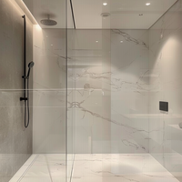 Kit de panneaux muraux SPC modernes pour rénovation complète de salle de bain, ignifuges, étanches, avec design graphique, écologiques, garantie 5 ans